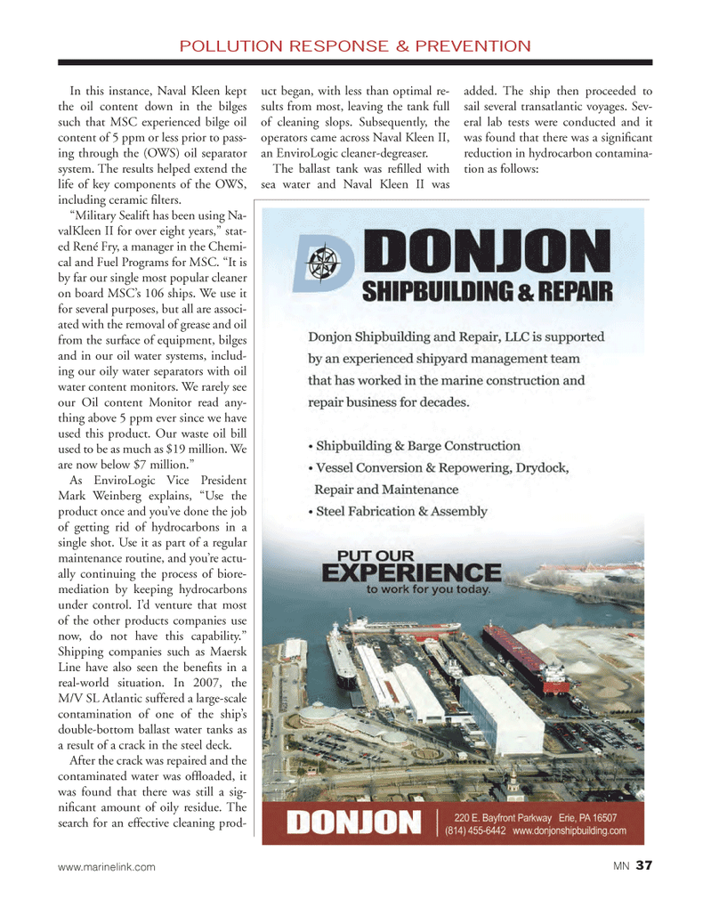 Marine News Magazine, page 37,  Apr 2014