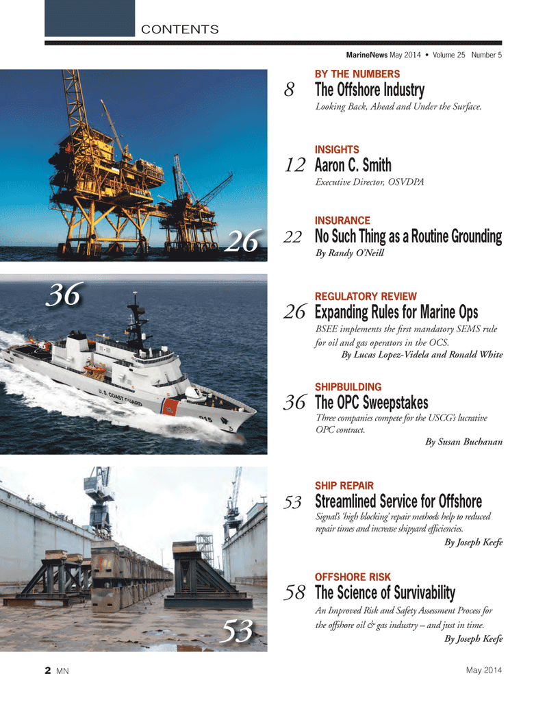 Marine News Magazine, page 2,  May 2014