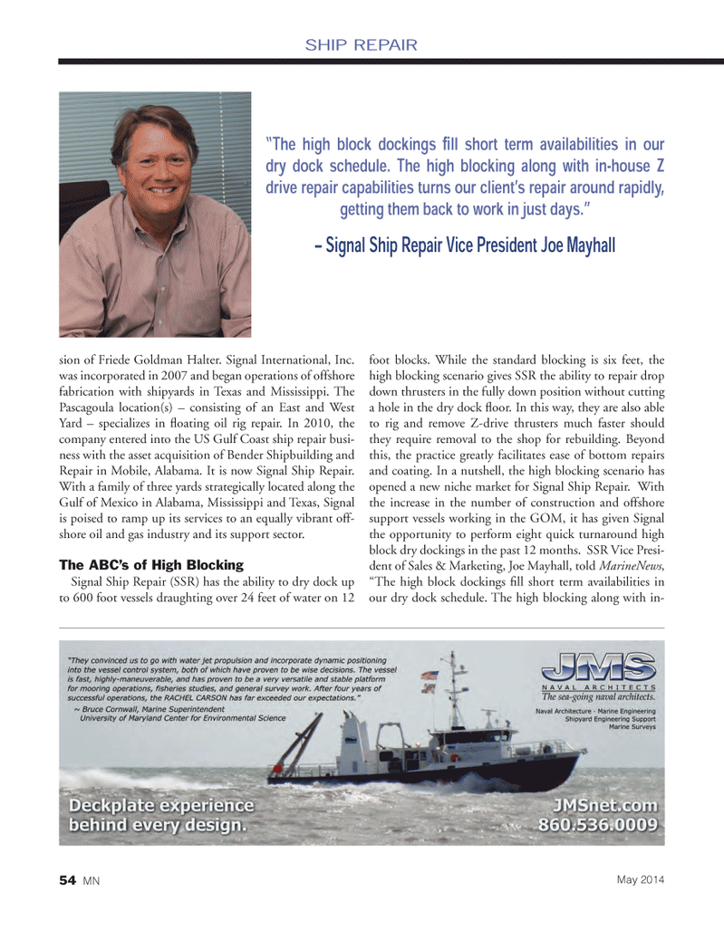 Marine News Magazine, page 54,  May 2014