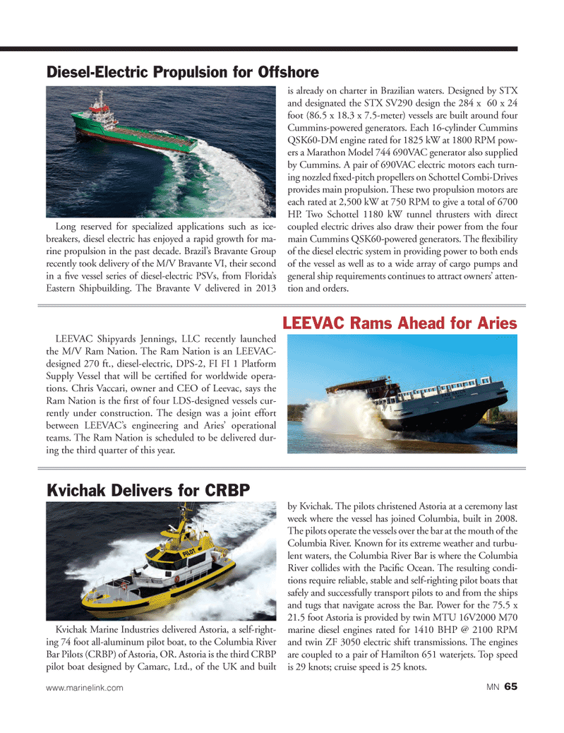 Marine News Magazine, page 65,  May 2014