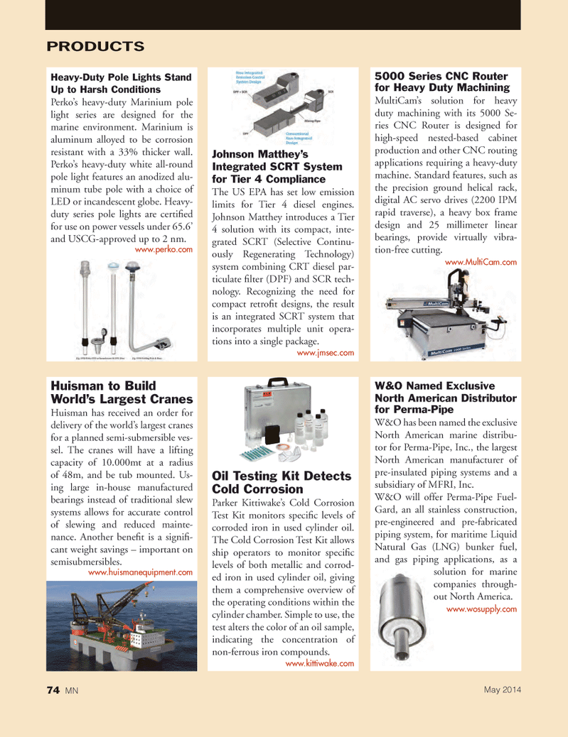 Marine News Magazine, page 74,  May 2014