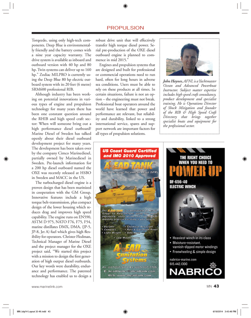 Marine News Magazine, page 43,  Jul 2014