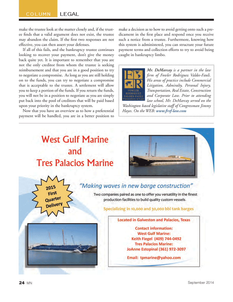 Marine News Magazine, page 24,  Sep 2014