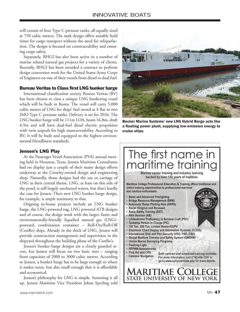 Marine News Magazine, page 3rd Cover,  Oct 2014