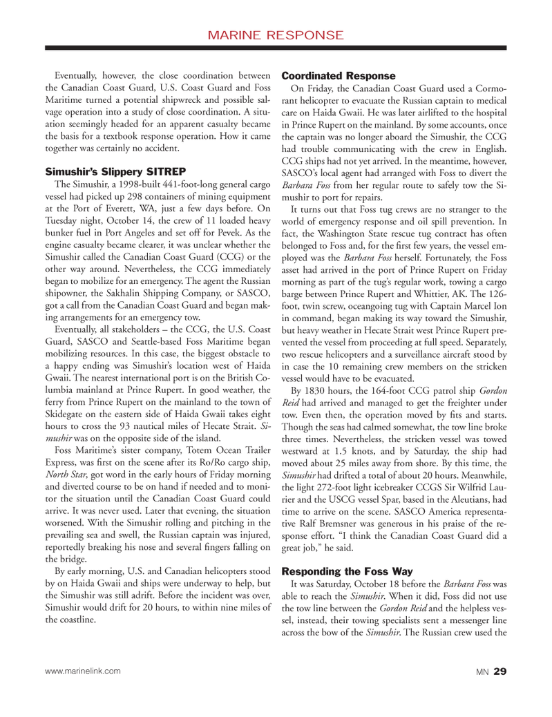Marine News Magazine, page 29,  Dec 2014