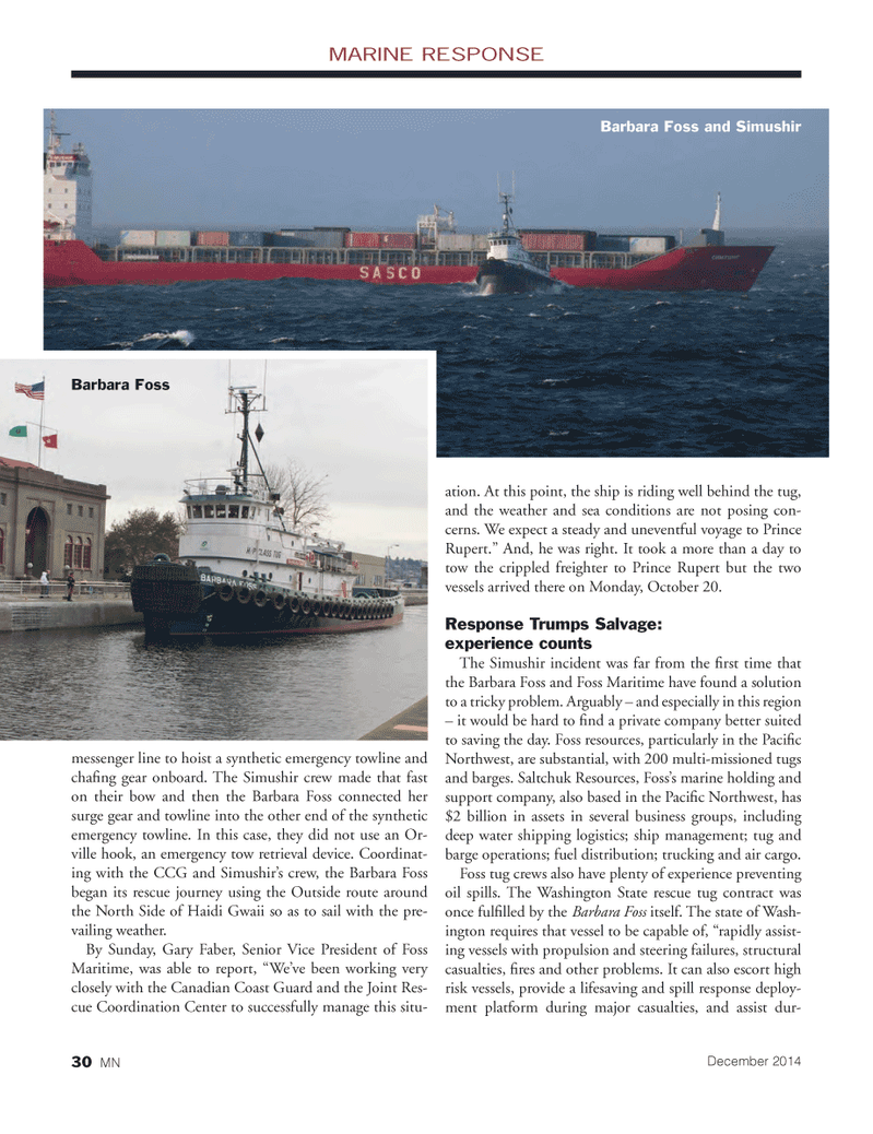 Marine News Magazine, page 30,  Dec 2014