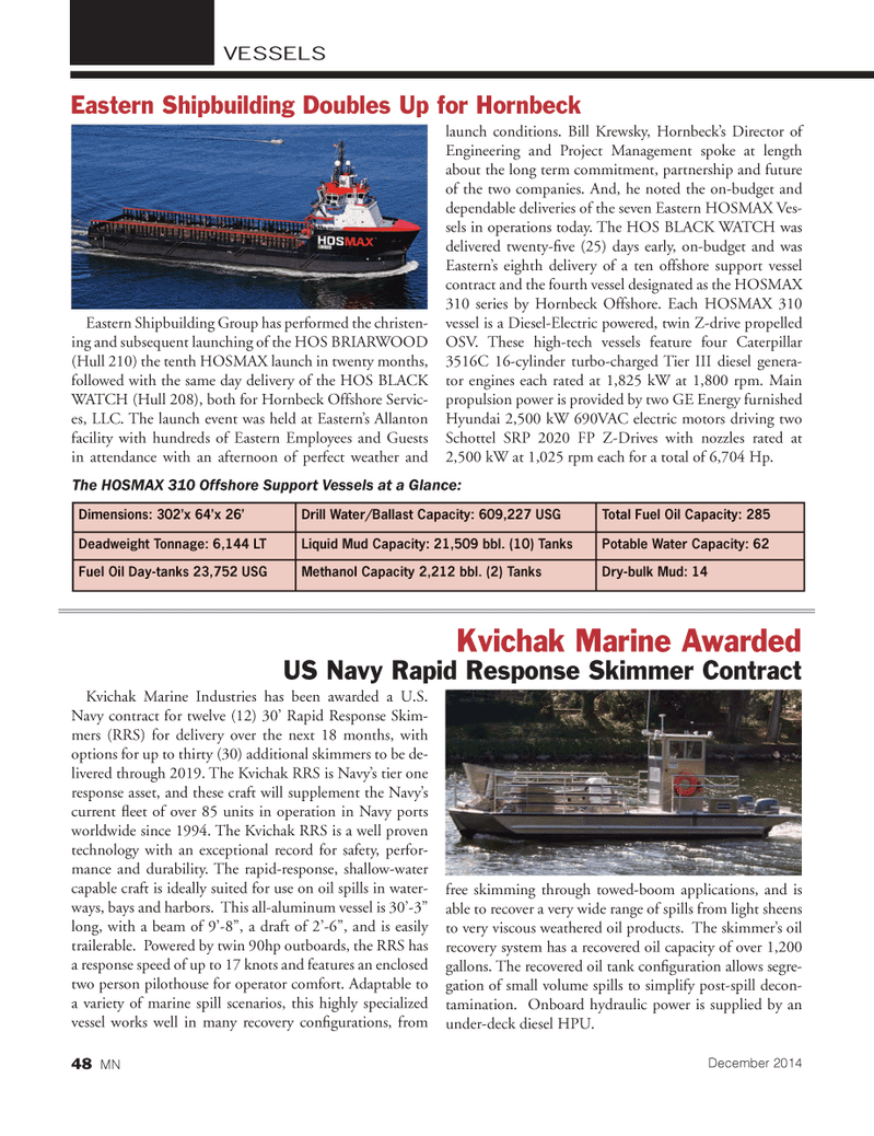 Marine News Magazine, page 48,  Dec 2014