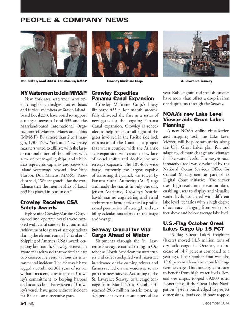 Marine News Magazine, page 54,  Dec 2014