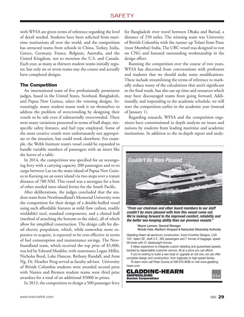 Marine News Magazine, page 29,  Jan 2015