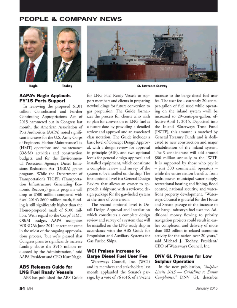 Marine News Magazine, page 54,  Jan 2015