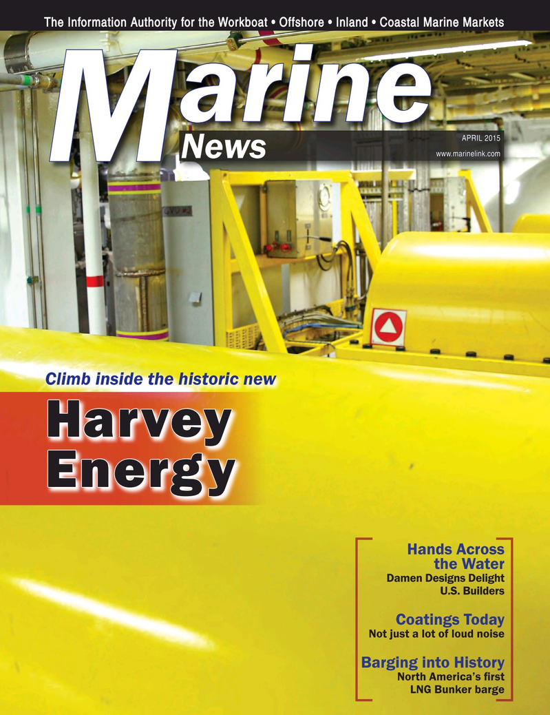Marine News Magazine Cover Apr 2015 - Shipyard Report: Construction & Repair