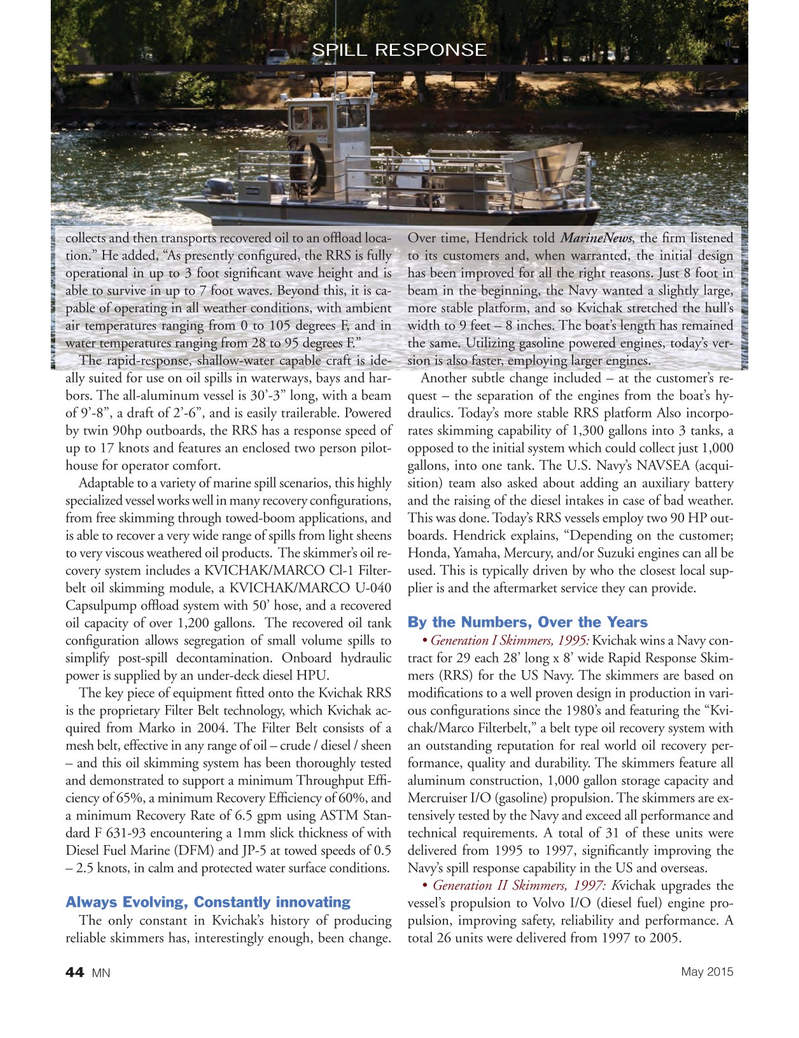 Marine News Magazine, page 44,  May 2015