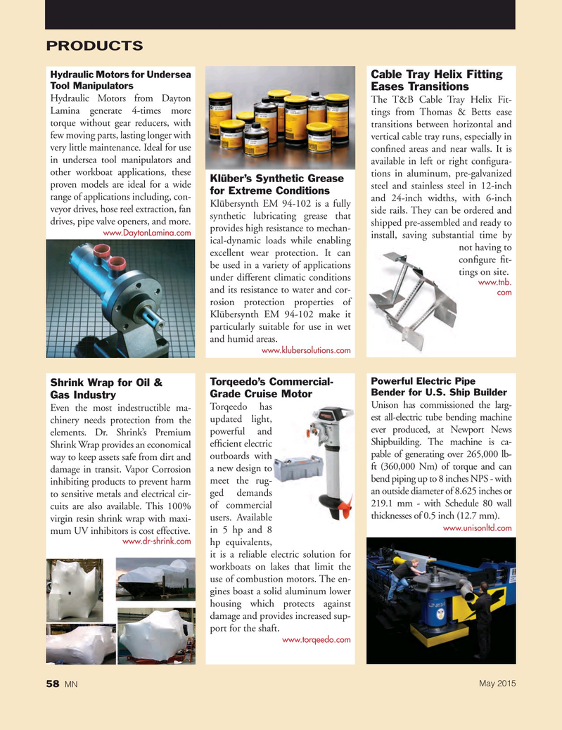 Marine News Magazine, page 58,  May 2015