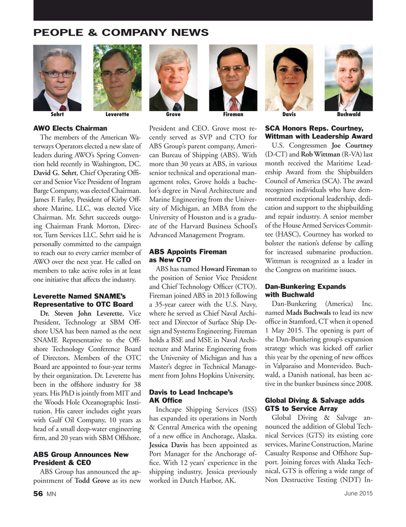 Marine News Magazine, page 56,  Jun 2015