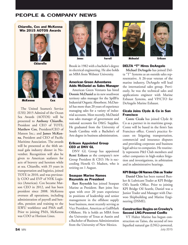 Marine News Magazine, page 54,  Jul 2015