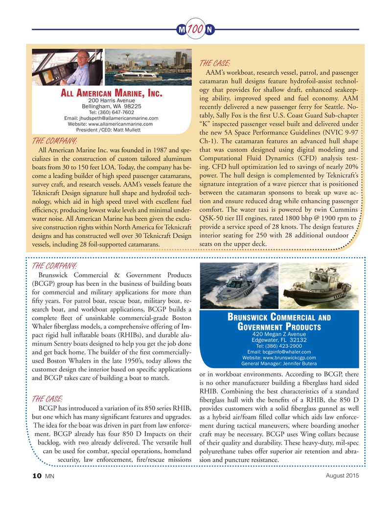 Marine News Magazine, page 10,  Aug 2015