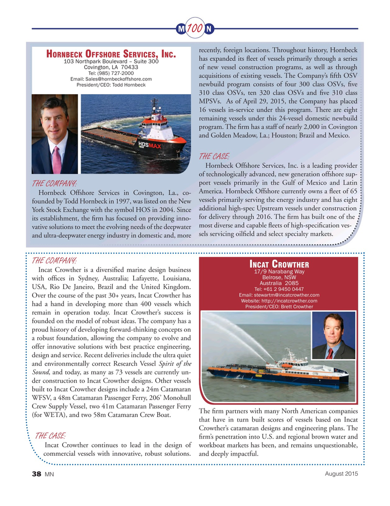 Marine News Magazine, page 38,  Aug 2015