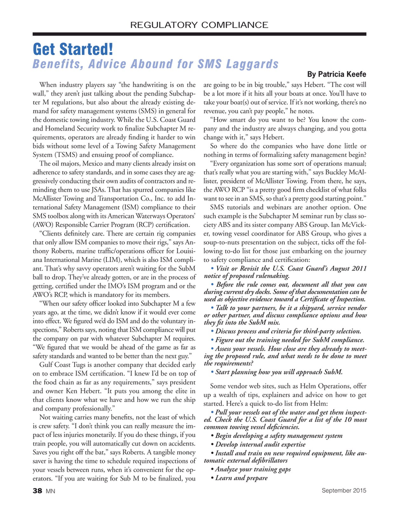 Marine News Magazine, page 38,  Sep 2015