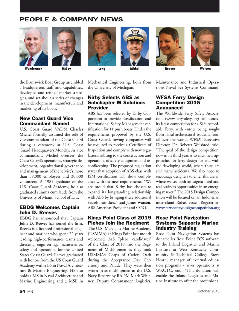 Marine News Magazine, page 54,  Oct 2015