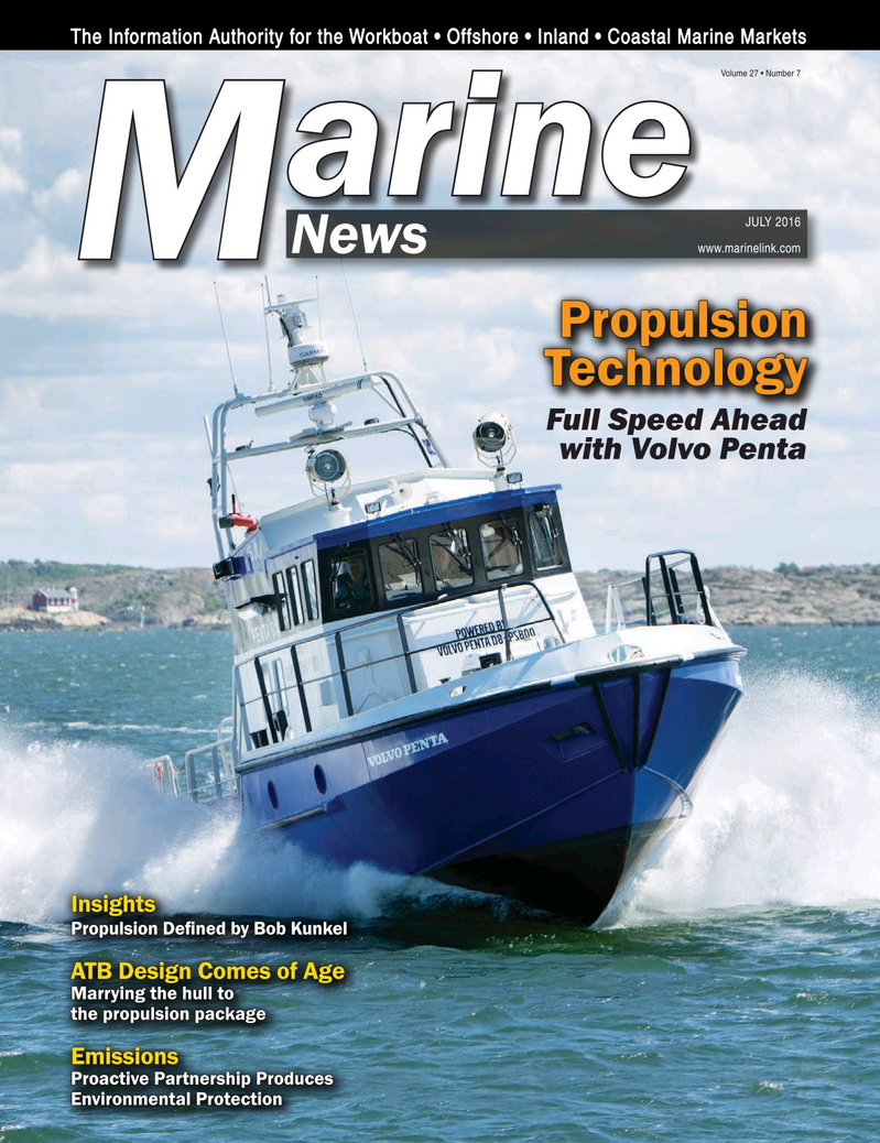 Marine News Magazine Cover Jul 2016 - Propulsion Technology
