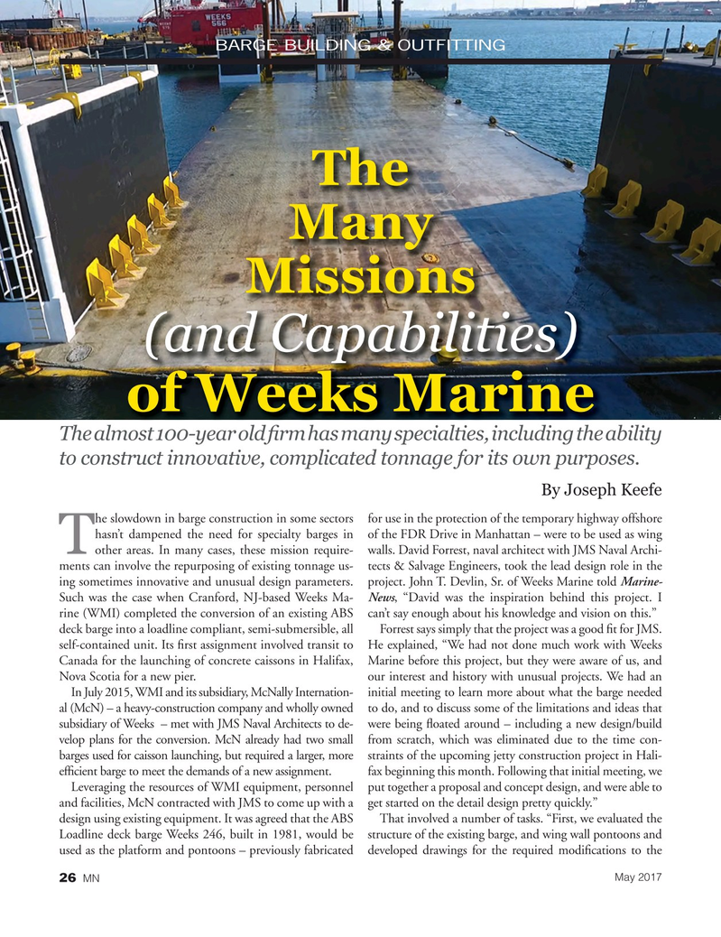 Marine News Magazine, page 26,  May 2017