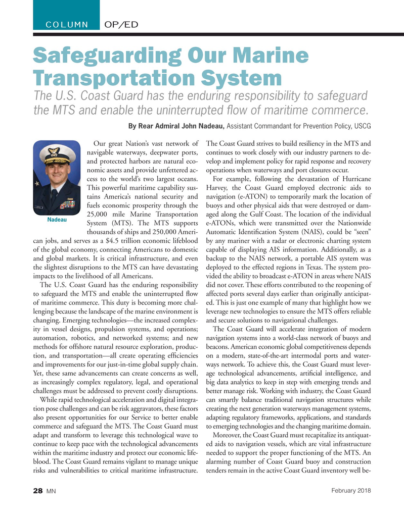 Marine News Magazine, page 28,  Feb 2018