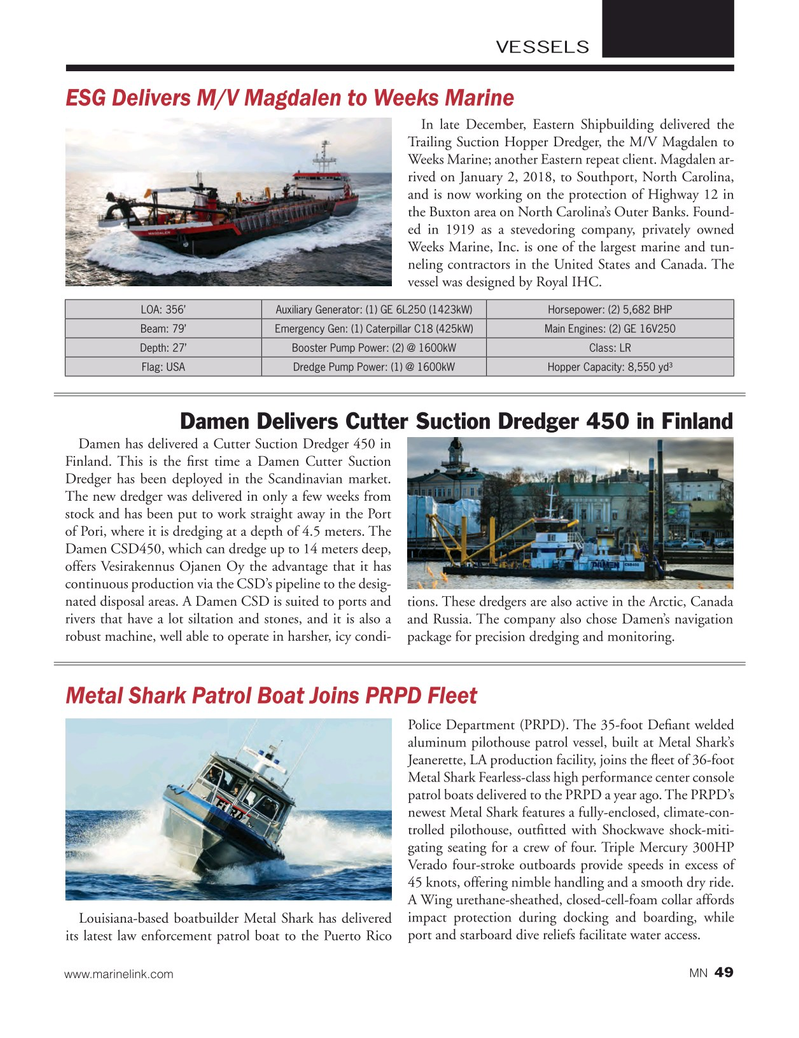 Marine News Magazine, page 49,  Feb 2018