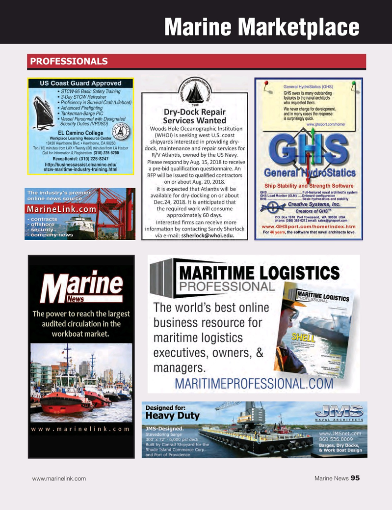 Marine News Magazine, page 95,  Aug 2018