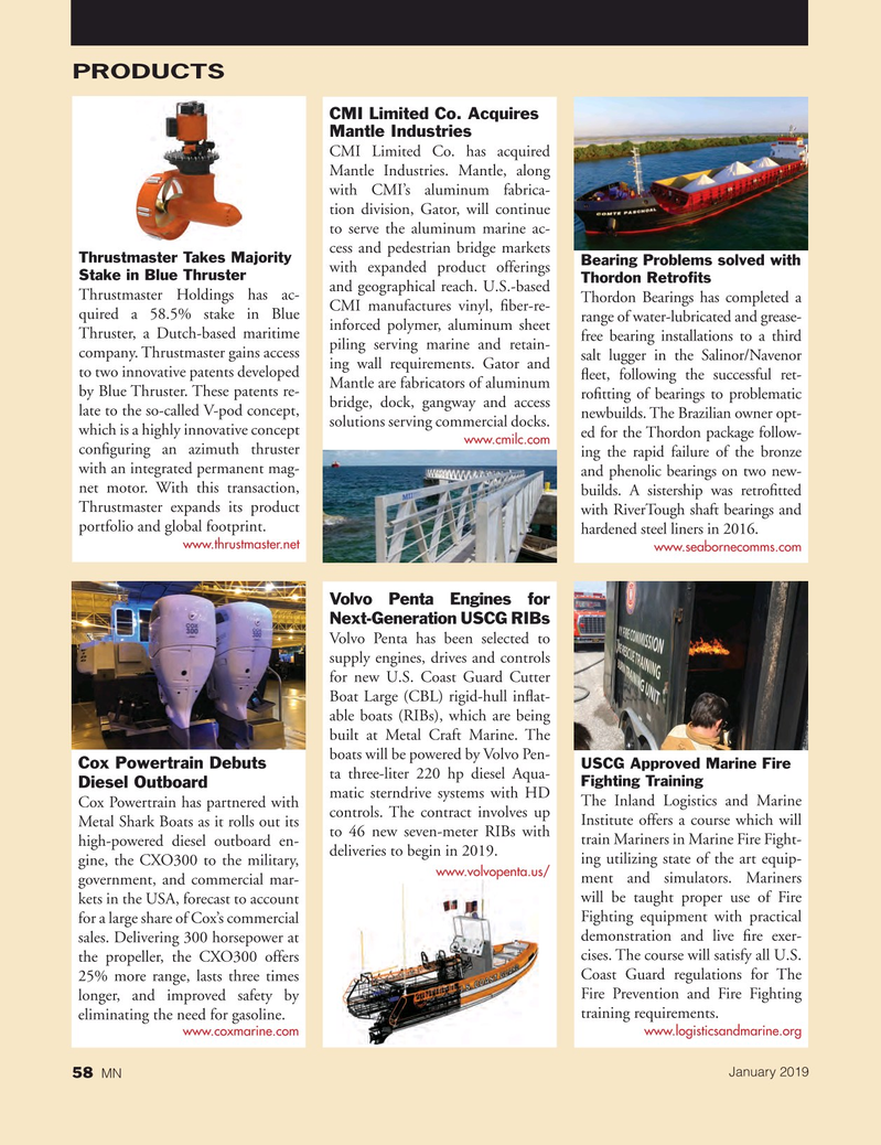 Marine News Magazine, page 58,  Jan 2019