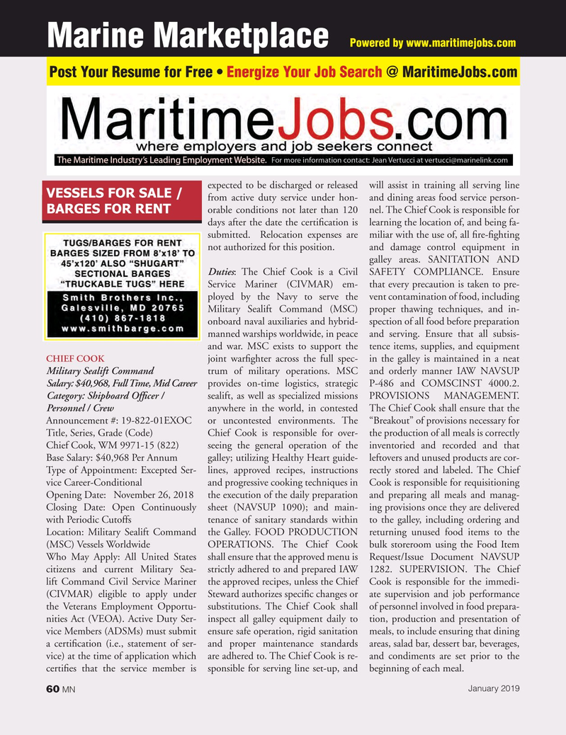 Marine News Magazine, page 60,  Jan 2019