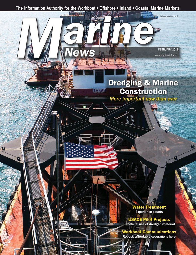 Marine News Magazine Cover Feb 2019 - Dredging & Marine Construction