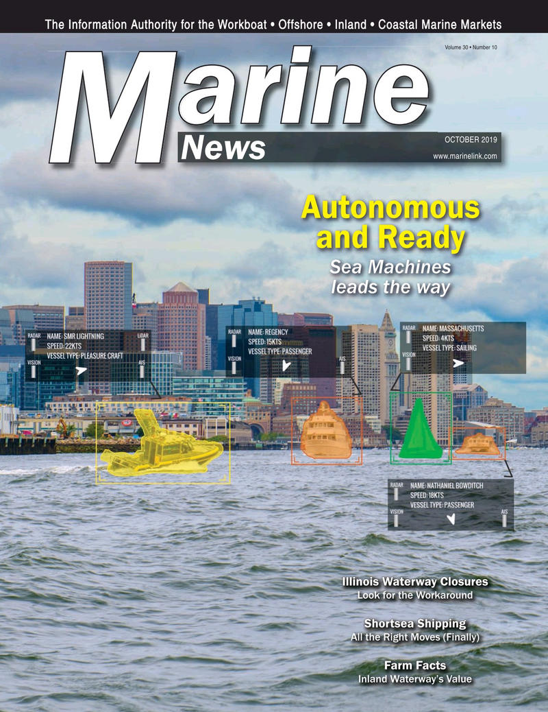 Marine News Magazine Cover Oct 2019 - Autonomous Workboats