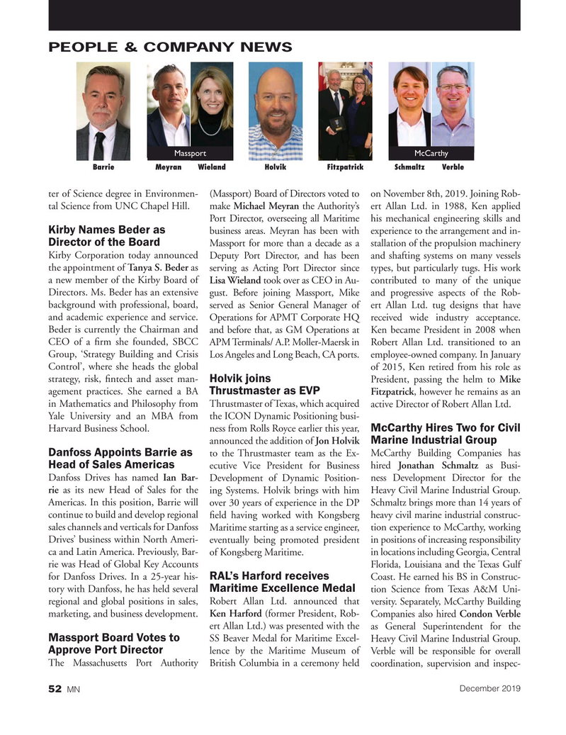 Marine News Magazine, page 52,  Dec 2019