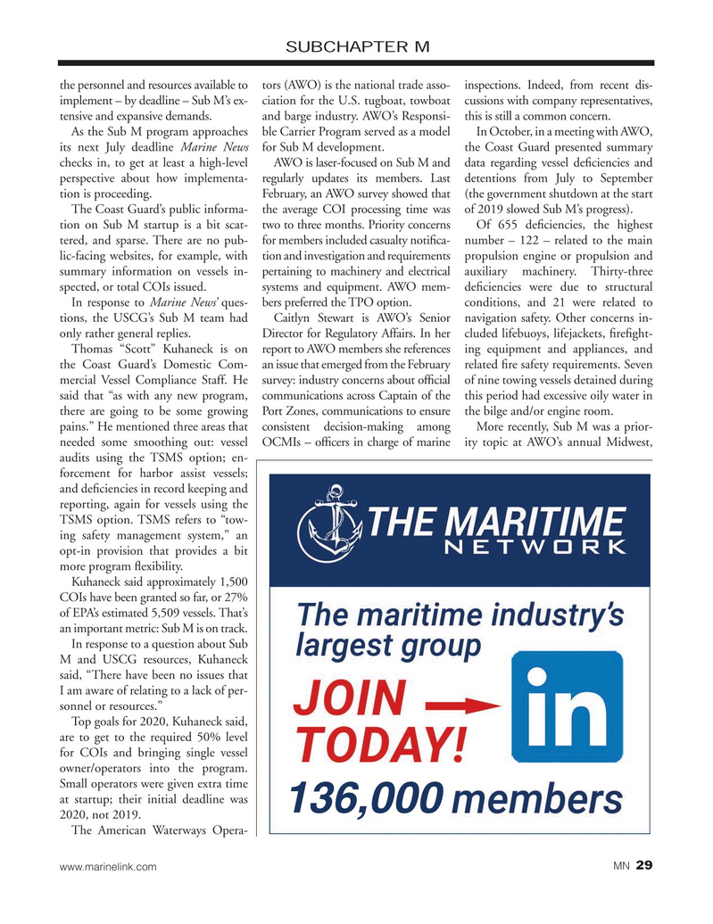 Marine News Magazine, page 29,  Feb 2020