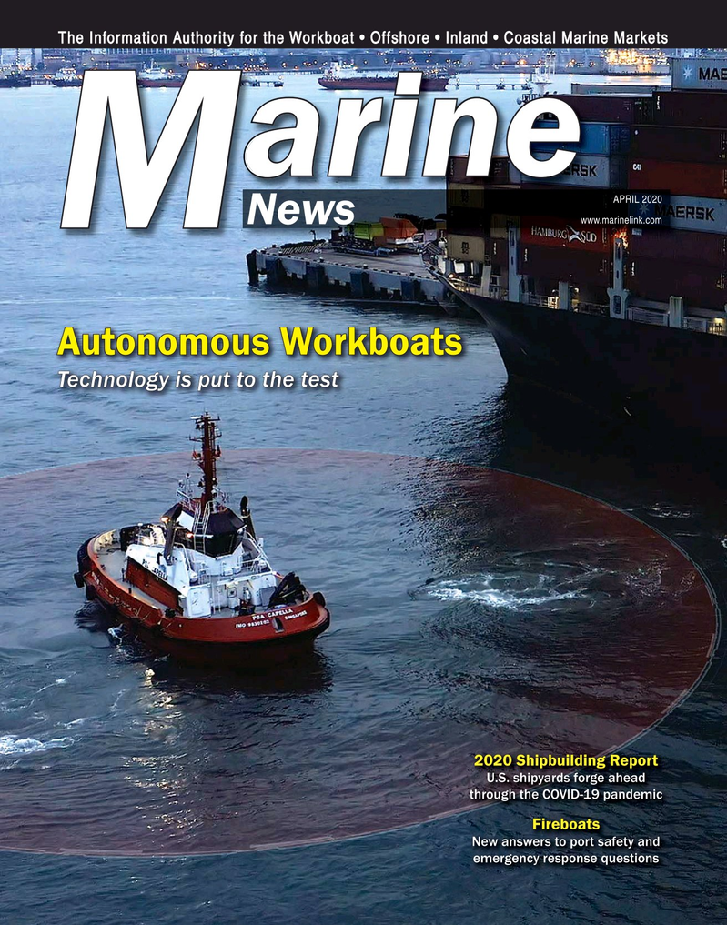 Marine News Magazine Cover Apr 2020 - Autonomous Workboats