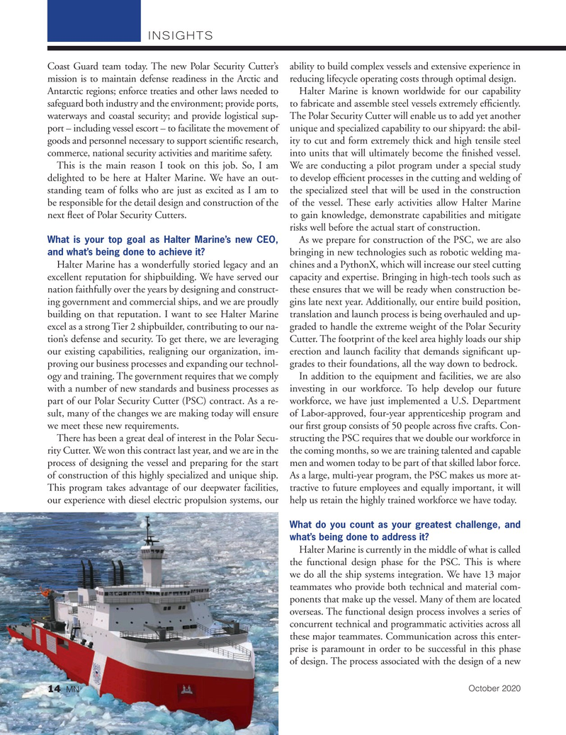 Marine News Magazine, page 14,  Oct 2020