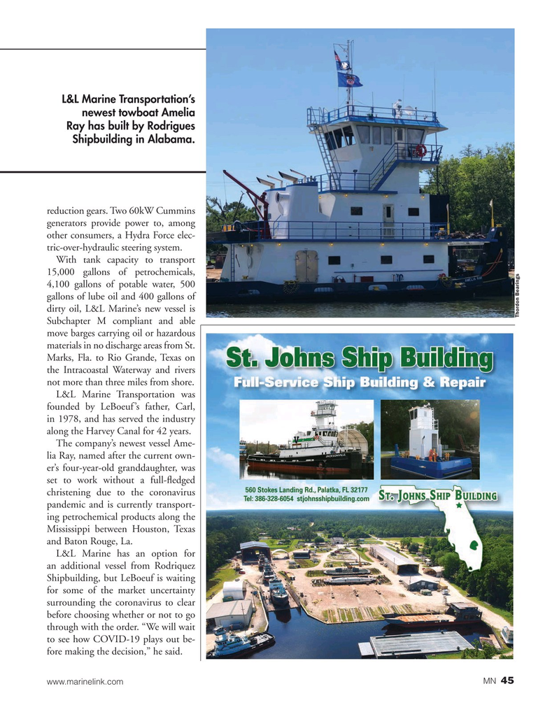 Marine News Magazine, page 45,  Oct 2020