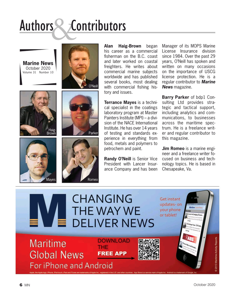 Marine News Magazine, page 6,  Oct 2020