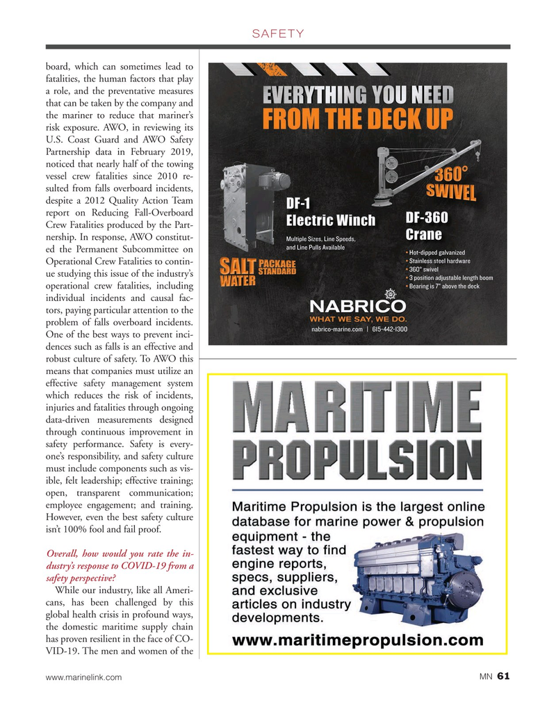 Marine News Magazine, page 61,  Nov 2020