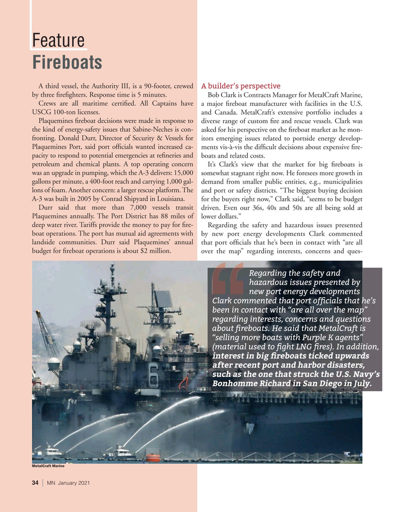 Marine News Magazine, page 34,  Jan 2021