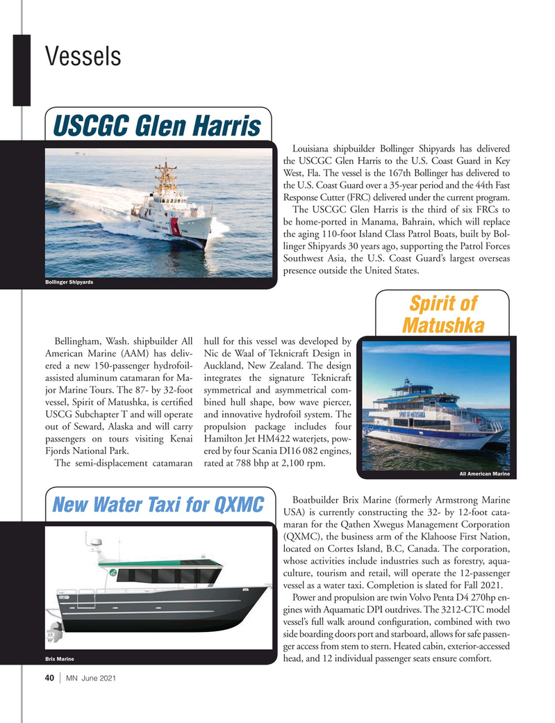 Marine News Magazine, page 40,  Jun 2021
