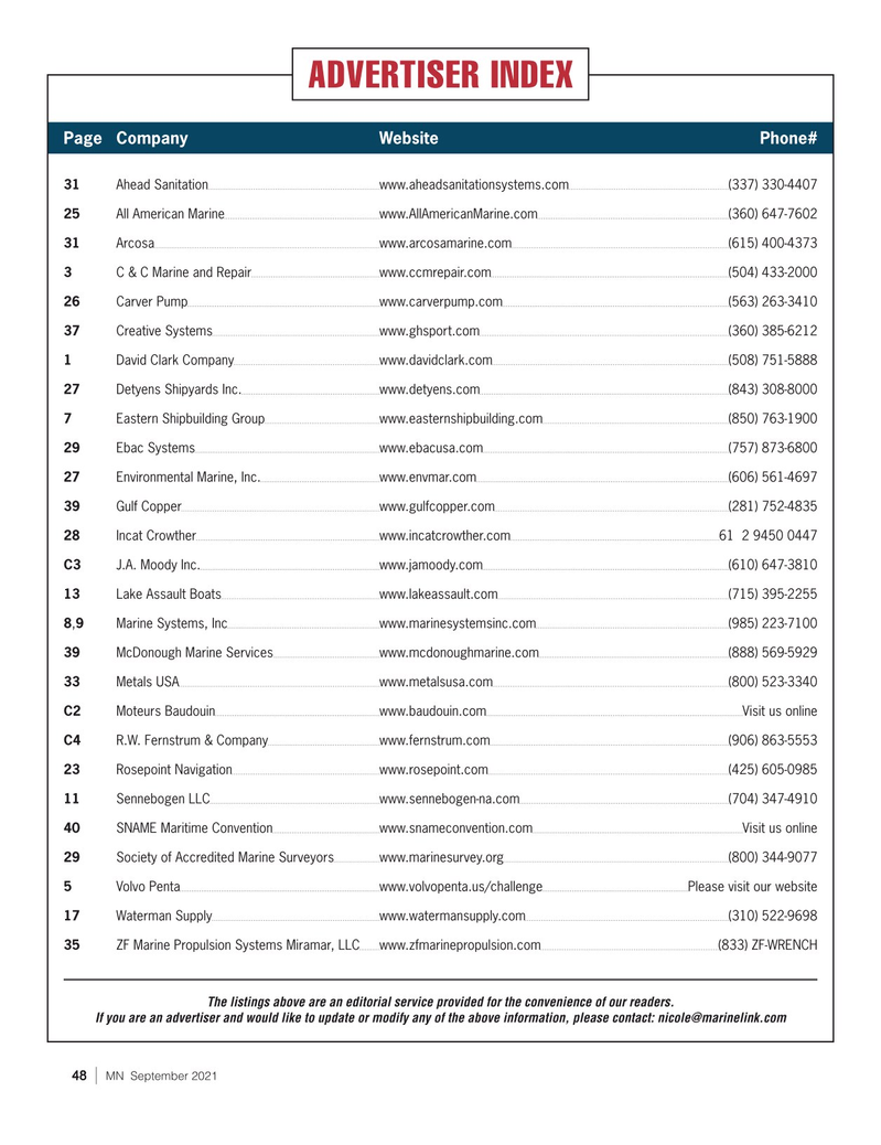 Marine News Magazine, page 48,  Sep 2021