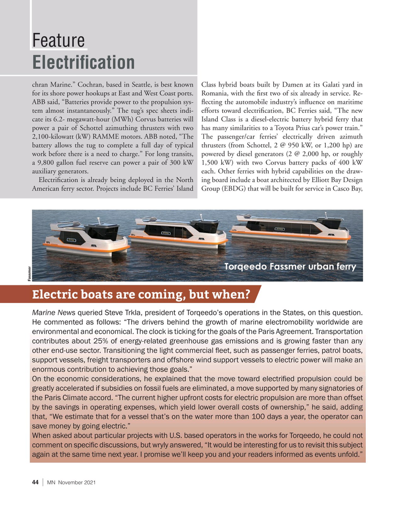 Marine News Magazine, page 44,  Nov 2021