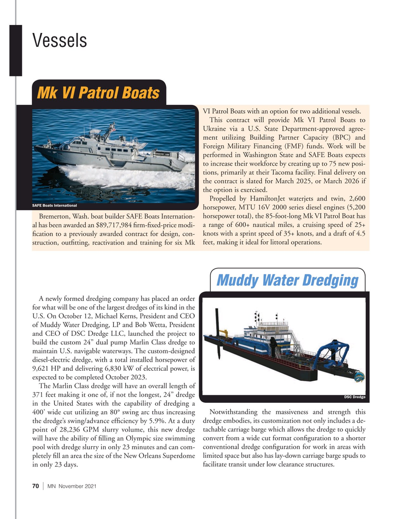 Marine News Magazine, page 70,  Nov 2021