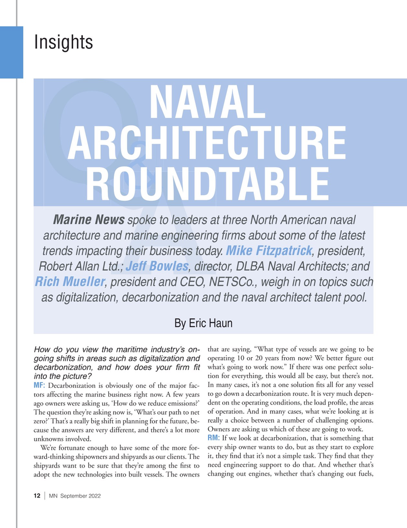 Marine News Magazine, page 12,  Sep 2022