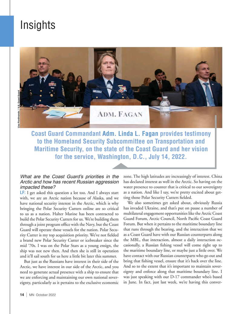 Marine News Magazine, page 14,  Oct 2022