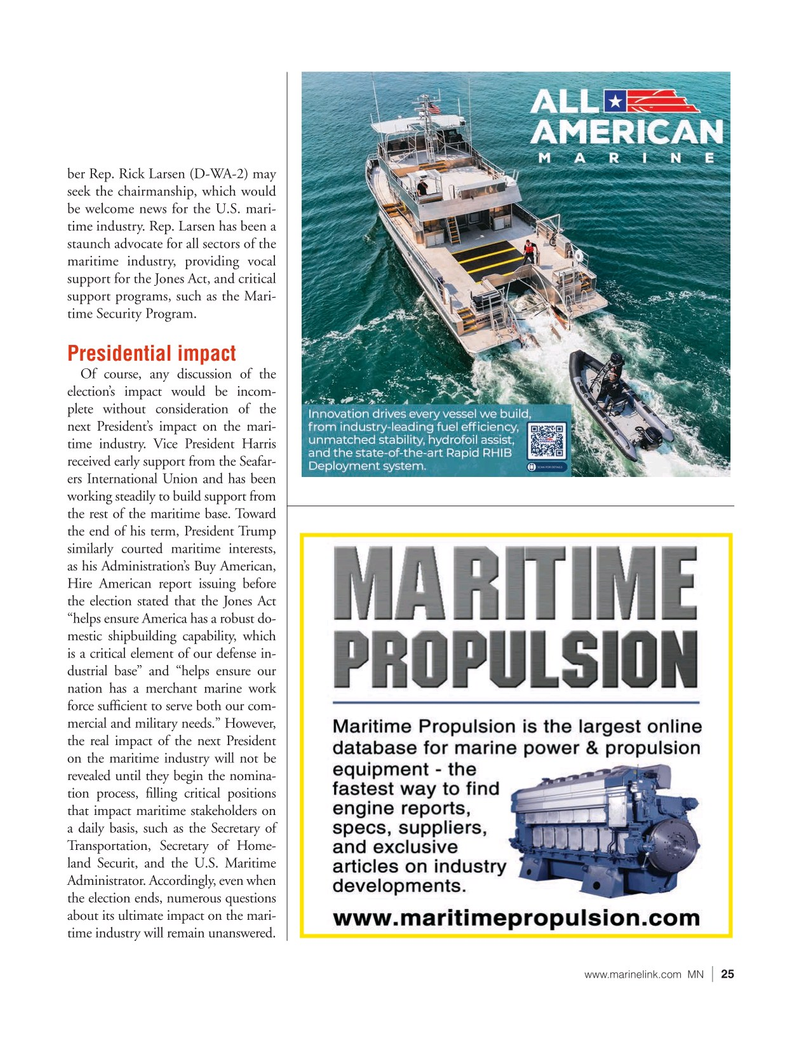 Marine News Magazine, page 25,  Oct 2024