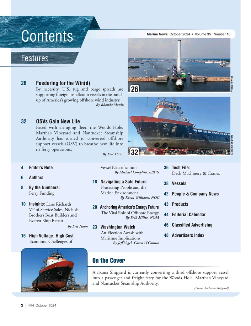 Marine News Magazine, page 2,  Oct 2024