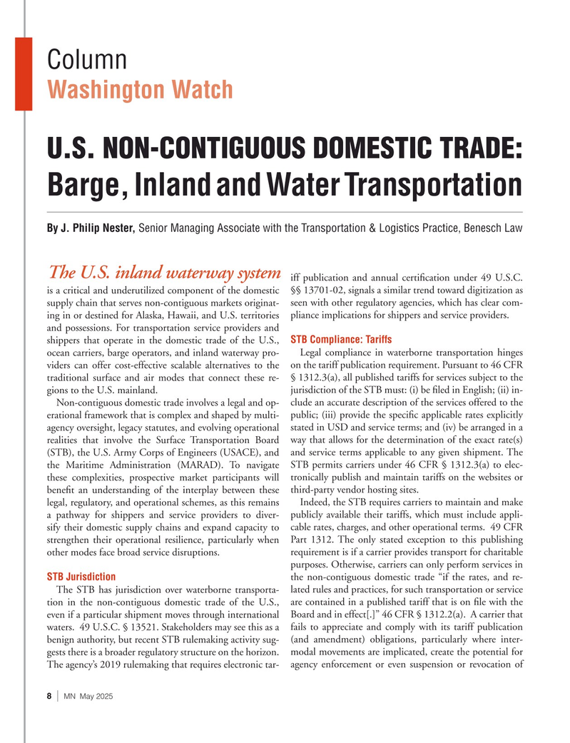 Marine News Magazine, page 8,  May 2025