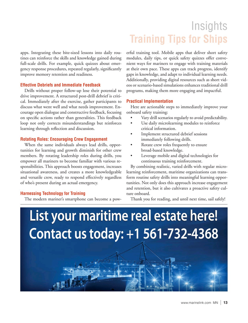 Marine News Magazine, page 13,  May 2025